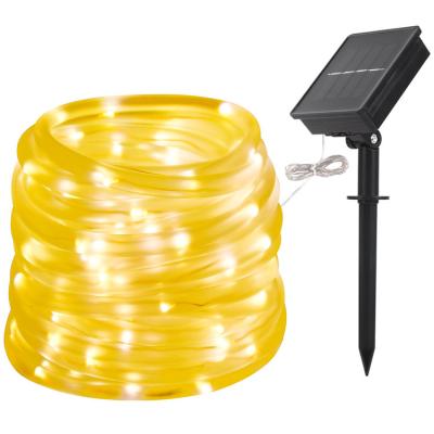 China Customized Rope Lamp Holiday Christmas Party uces Led Tube 10m Waterproof Solar LED Rope Light for sale