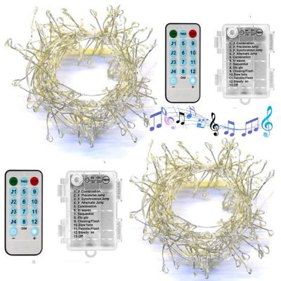 China Christmas Decoration 120/200L Fairy Fireworks LED String Light Waterproof Battery Operated 8 Mode Halloween Christmas Garland Curtain PARTY Decoration for sale