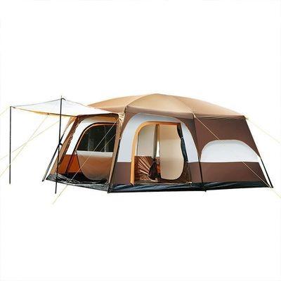 China Factory Wholesale 5-8 Person Large Dome Family Folding Two Rooms Luxury Waterproof Diagonal Tying Type Outdoor Camping Tent for sale