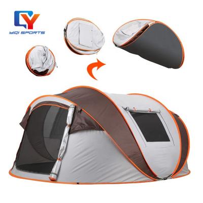 China Diagonal Bracing Type 3-4 Person Fully Automatic Double Layers Beach Camping Outdoor Tents Wholesales Pop Up Outdoor Tent UV Protection Camping Tent for sale