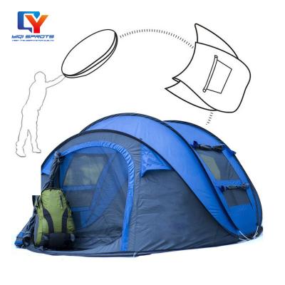 China Diagonal Tying Type Hot Selling 3-4 Person Beach Camping Outdoor Tents Wholesales Noise Up Outdoor Tent UV Protection Camping Tent for sale