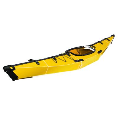 China Outdoor equipment 2021 best-selling factory wholesale foldable kayaks 13 feet single seat canoe detachable ultra light folding fishing kayak for sale