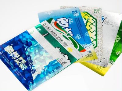 China Full Color Self Adhesive Beer Labels Wet Strength Metalized UV Printing for sale