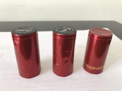 China OEM Heat Shrinkable Wine Bottle Foil Capsules Environment Friendly 30mm X 60mm for sale