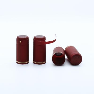 China Fast Delivery Non Spill PVC Shrink Capsule Sleeve Wine Bottle Shrink Cap Aluminium Foil Burgundy Screw Cap for sale