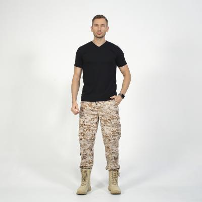 China Breathable Mens Army Basic Black T Shirt For Military Uniform for sale