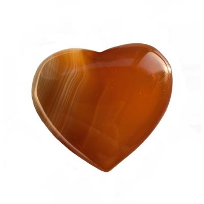 China China Wholesale Crystal Crafts Natural Gemstone Hand Cut Carnelian Heart for Home Decoration for sale