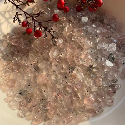 China China Wholesale Natural Tumbled Stone Crystal Stone Polished Crystal Gravels Chips Pink Cocoxanite Chips Small for Home Decoration for sale