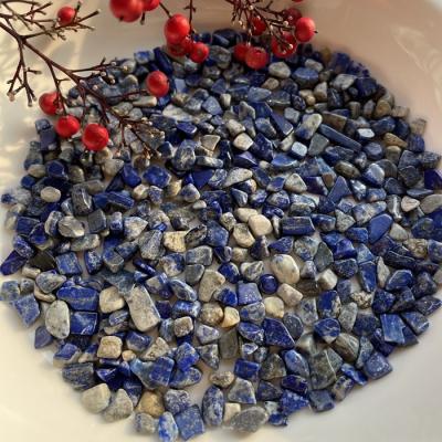 China Wholesale China tumbled small stone lapis lazuli Stone Gravel Crystal Chips Healing for home decoration for sale