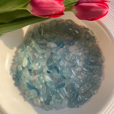 China China Wholesale Natural Polished Raw Green Blue Tumble Chips Healing Stones Crystal Gravel For Healing for sale