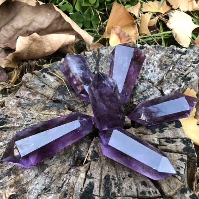 China Wholesale Natural High Quality China Crystal Tower Polished Ametrine Double Dots For Home Decoration for sale