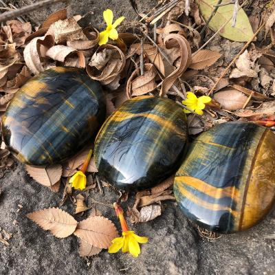 China China Natural Healing Crystal Tumble Stone Polished Stones Set Blue Tiger Eye Palm Pocket Stones For Healing for sale