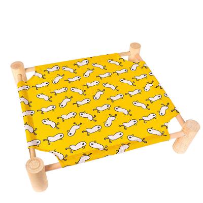 China Detachable And Washable Yellow Small Dog Cotton Fabric Cat Nest Viable Multicolor Creative Hammock Soft Summer Pet Walking Beds for sale