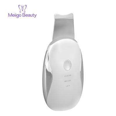 China Making Skin Lifting Beauty Device Sonophoresis Sonic Skin Scrubber Ultrasonic Care Spatula For Home Use for sale