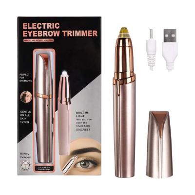 China Electric USB Rechargeable Eyebrow Trimmer Knife Makeup Tool For Cosmetic Facial Hair Epilator Pen Eyebrow Trimmer Women Men Makeup Beauty Tool for sale