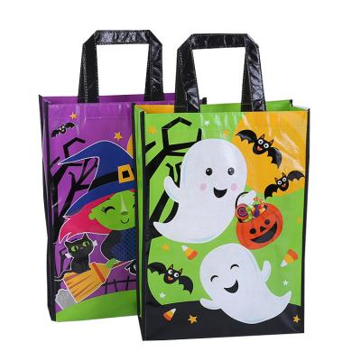 중국 Eco-friendly Grocery Promotion Halloween Theme Reusable Custom Tote Hand Shopping Laminated Pp Nonwoven Bag 판매용