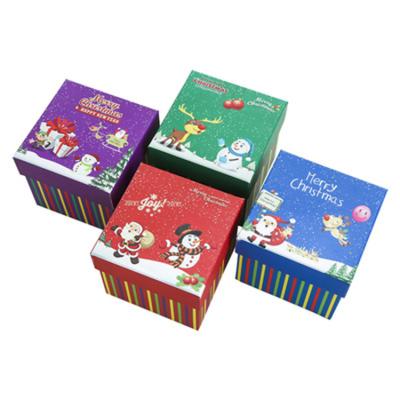 China Custom Luxury Set Recycled Logo Recycle Wholesale Custom Eco Santa Claus Christmas Gift Paper Box Materials Hot Sale for sale