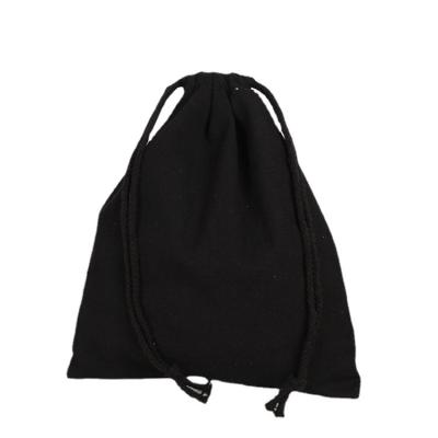 China Drawstring Logo Drawstring Backpack Cotton Gift Customized Reclycled Canvas Backpack Bags Jewelry Storage Bag for sale