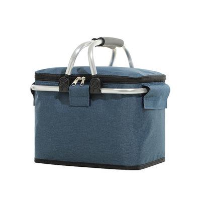 China Oxford Waterproof Portable Blue Aluminum Foil Insulated Thermal Lunch Bag For Cooler Bag for sale