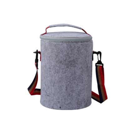 China High Quality Waterproof Oxford Columnar Takeaway Thermal Bag Custom Insulated Lunch Cooler Bag With Logo for sale