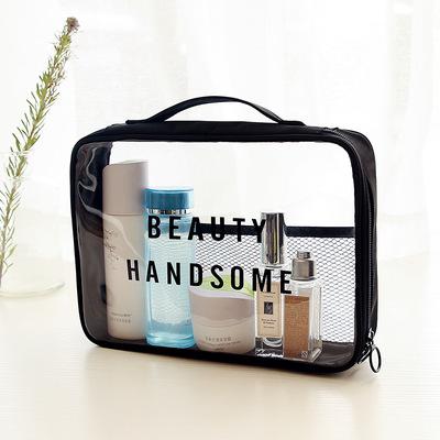 China Durable Transparent Durable Waterproof Travel Zipper Fashion Tpu PVC Cosmetic Bag Te koop