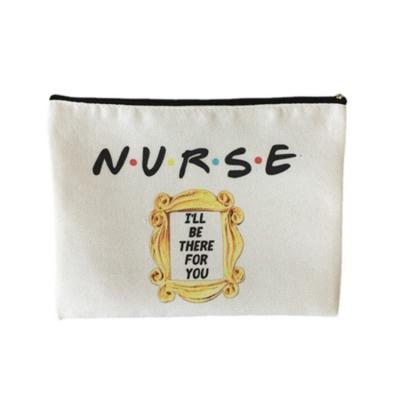 China Fashion\High Quality Comfortable\Durable Custom Design Gift Pencil Canvas Pouch Toiletry Travel Makeup Cotton Cotton Cosmetic Bags Printed Logo Small Plain Organic for sale