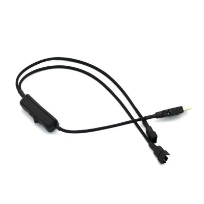 China COMPUTER Drop Shipping 22awg USB To PC 4-Pin Fan Adapter 5V USB To 4 Pin Fan Cable With On /Off Switch for sale