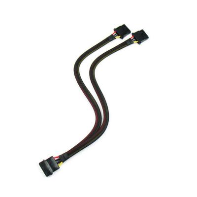 China COMPUTER Wholesheeved 4pin molex splitter cable 5.28MM male to female IDE cable for sale