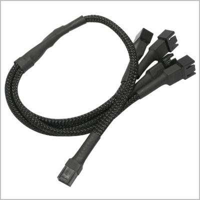 China COMPUTER Braided 3Pin/4Pin Fan Splitter 2x 3x 4x 3pin/4pin Sheathed Fan Cable for sale