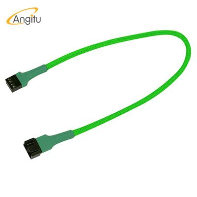 China COMPUTER Customized 1007 Sleeving 24WG 4pin Fan Male To Female Power Extension Cable for sale