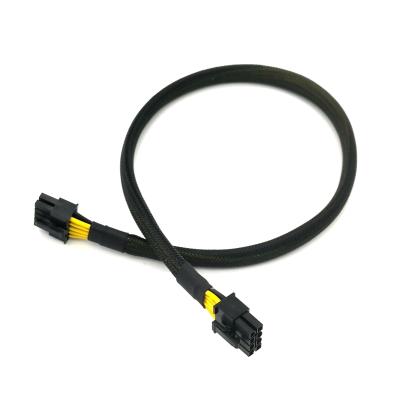 China COMPUTER Customized Black Sleeving CPU 8pin Male To CPU 10Pin Male Cable 20cm for sale