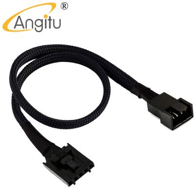 China 5Pin D to 4 Pin Fan Converter Cable High Quality Black 30cm Sleeved Computer Alder Motherboard Adapter Cable for sale