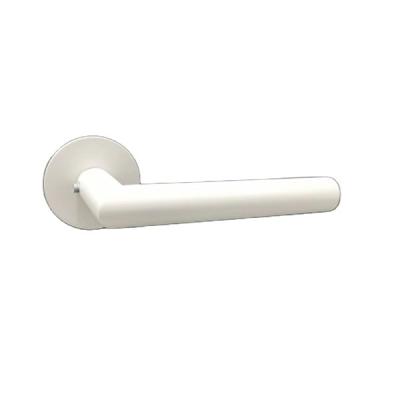 China Fashion Modern Warm White Magnet Contemporary Style Round Rosettes Door Handle Room Door Trims for sale