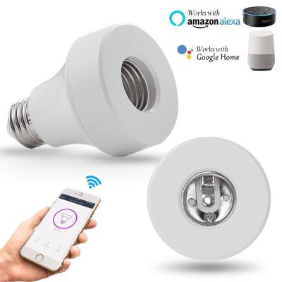 China Screw Bulb Adapter Base Converter E26 /27 Lamp Holder Socket Works With Echo Google Home WiFi Smart Bulb Socket for sale