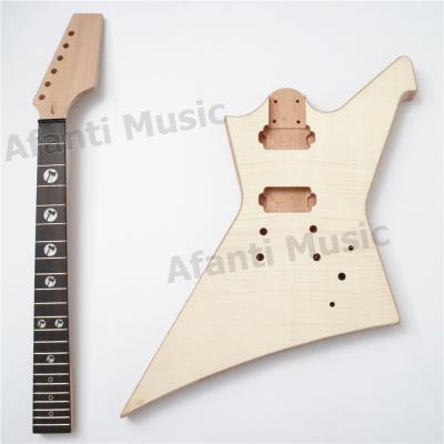 China New mahogany design! Afanti Music Shape DIY Electric Guitar EX Kit (AEX-001B) for sale