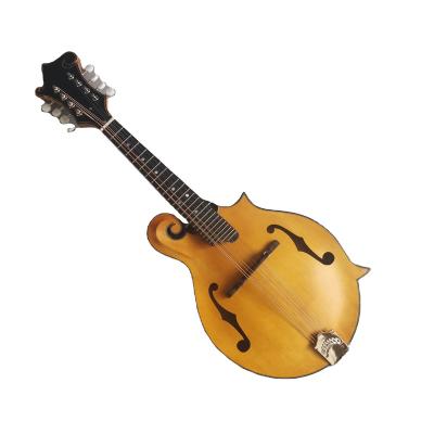 China Afanti High Grade Honey Handcrafted Amber Grade Solid Color 3A Solid Fir /Solid Fir Flamed Maple F Mandolin for sale