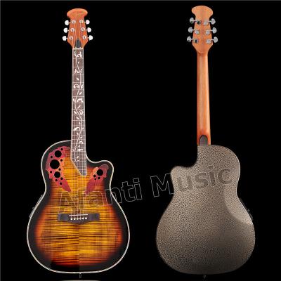 China spotless & Super Carbon Fiber Roundback / Afanti Music Carbon Fiber Back and Side Acoustic Guitar with 4 Section EQ (ANT-163) for sale