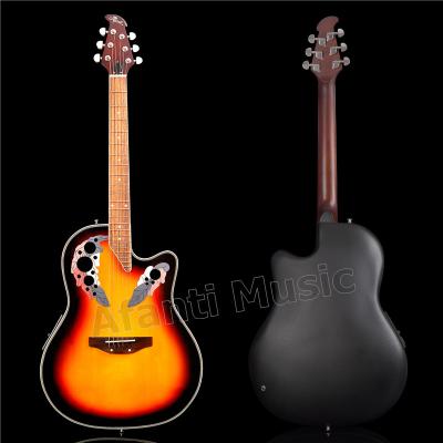 China spotless & Carbon fiber back HOT! Super Roundback / Afanti Music Carbon Fiber Back And Side Acoustic Guitar (AFR-077) for sale