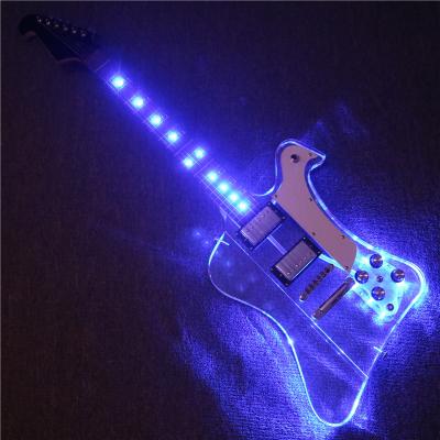 China Afanti Music FB Series Acrylic Body Electric Guitar With Blue LED Lights (PAG-128) for sale