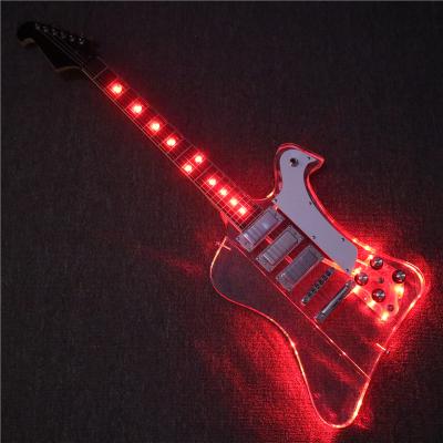 China Afanti Music FB Series Acrylic Body Electric Guitar With Red LED Lights (PAG-137) for sale