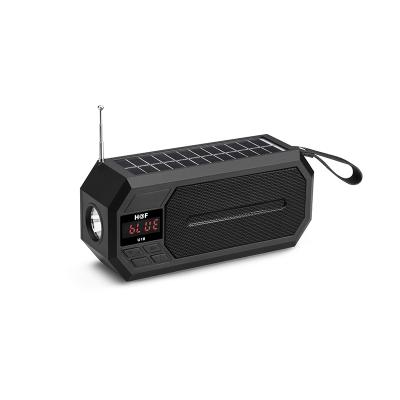 China 2021 Latest Promotion HF-U18 Mini Wireless Speaker Support USB/TF CARD/FM Solar RADIO With Light for sale