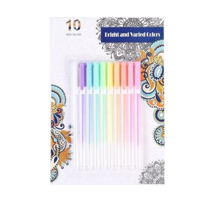 China Hot Sale Glitter 10 Color Gel Pen Cute Kawaii Pens Smooth Painting and Writing BTS Stationery for sale