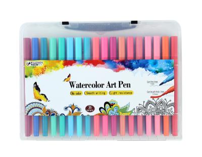 China 36 Colors Dual Water Color Tip Art Markers Brush Marker Pen Set Children Painter Marker 702-36PP for sale