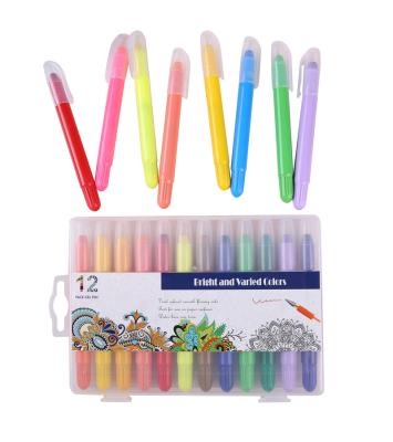 China 12 Classic Non-Toxic Color Wax Crayons With PP Box 801-12PP for sale