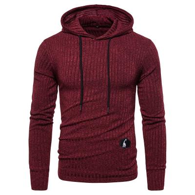 China Wholesale Fashion Men's Sweater Hoodies Striped Pullover Men's Anti-Wrinkle Factory Winter Solid Color Sweater Coat for sale