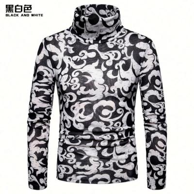 China Hot Selling Anti-wrinkle Tops Apparel Custom Ribbed Cardigan Turtle Neck Knit Sweater Men for sale