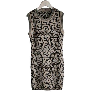 China Basic Anti-wrinkle Women's Clothing Knitted Black Dresses With Great Price for sale