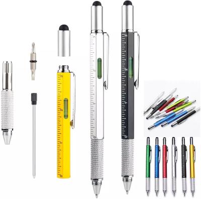 China 2021 Hot-selling Promotional Products Amazon Pen Tool Multitool Pen 7-in-1 Tech Multitool Pen Two Head Stylus Ball Pen for sale