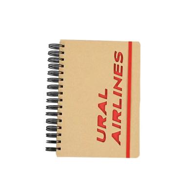 China Eco-friendly A5 Kraft Notebook Reel Paper Notebook With Elastic Band Eco Recycled Notepad Notebook for sale