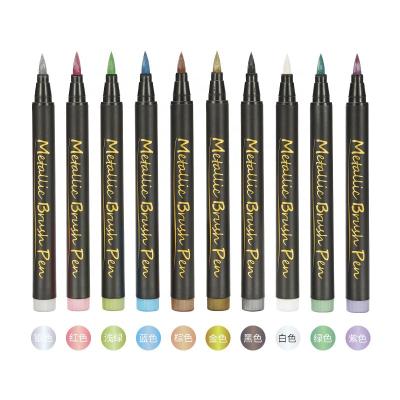 China Maker Pens Graffti Shimmer Markers Pen Self-outline Metallic Marker Pens for Art Drawing, Painting for sale